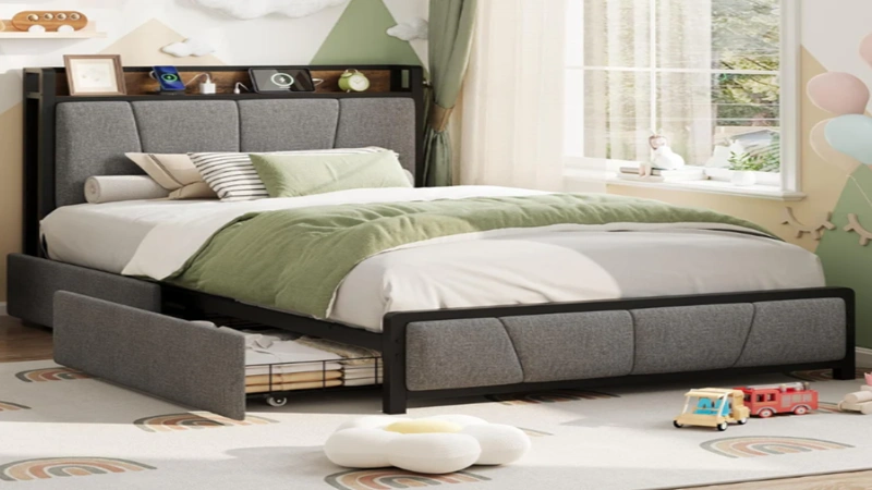 Natural Bedroom Styling with Rattan and Soft-Textured Bed Frames